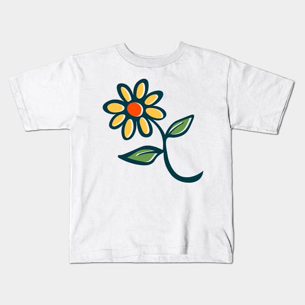 Sun flower Kids T-Shirt by chuseco3